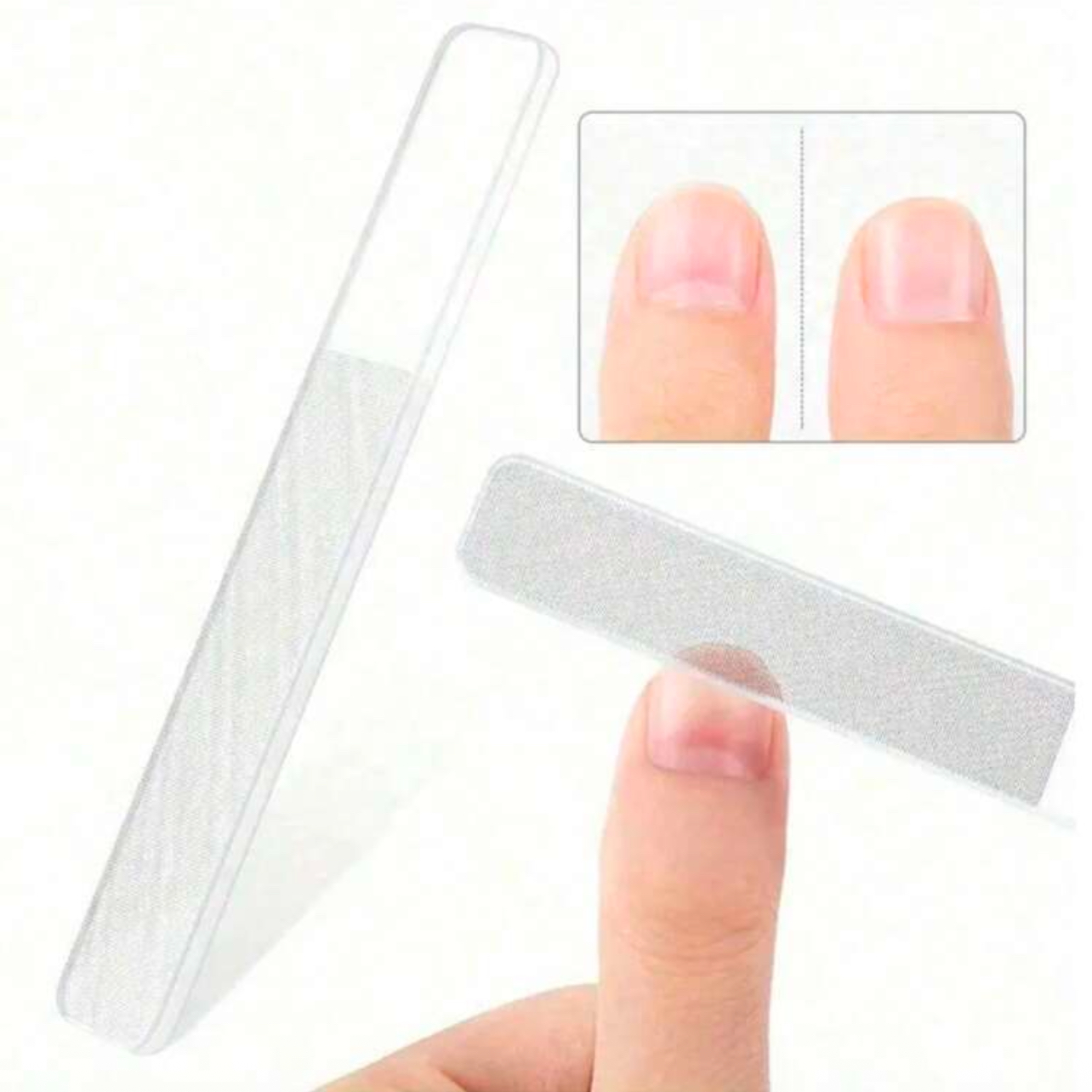 حقيبة شفافه + مني كريم ترطيب لليد مع مبرد للتلميع مجانا