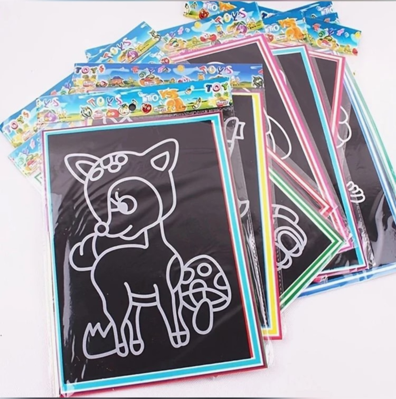 لوحات رسم بالخدش برسومات متنوعة