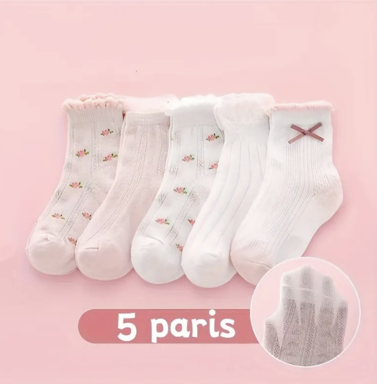 5 جوارب أنيقة و ناعمة للبنات