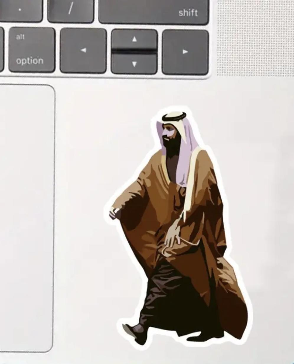 "ستيكر" ملصق مميز بصورة ولي العهد السعودي