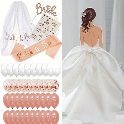 بكج التنسق حفلات توديع العزوبية باللون الابيض و الروز قولد