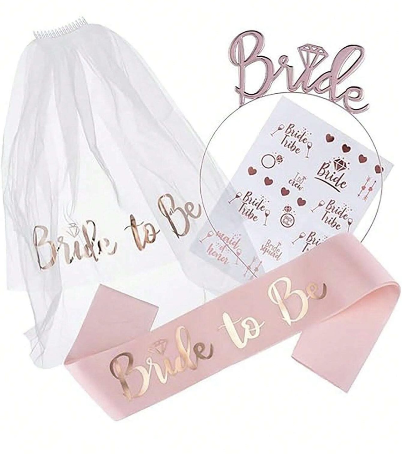 بكج التنسق حفلات توديع العزوبية باللون الابيض و الروز قولد