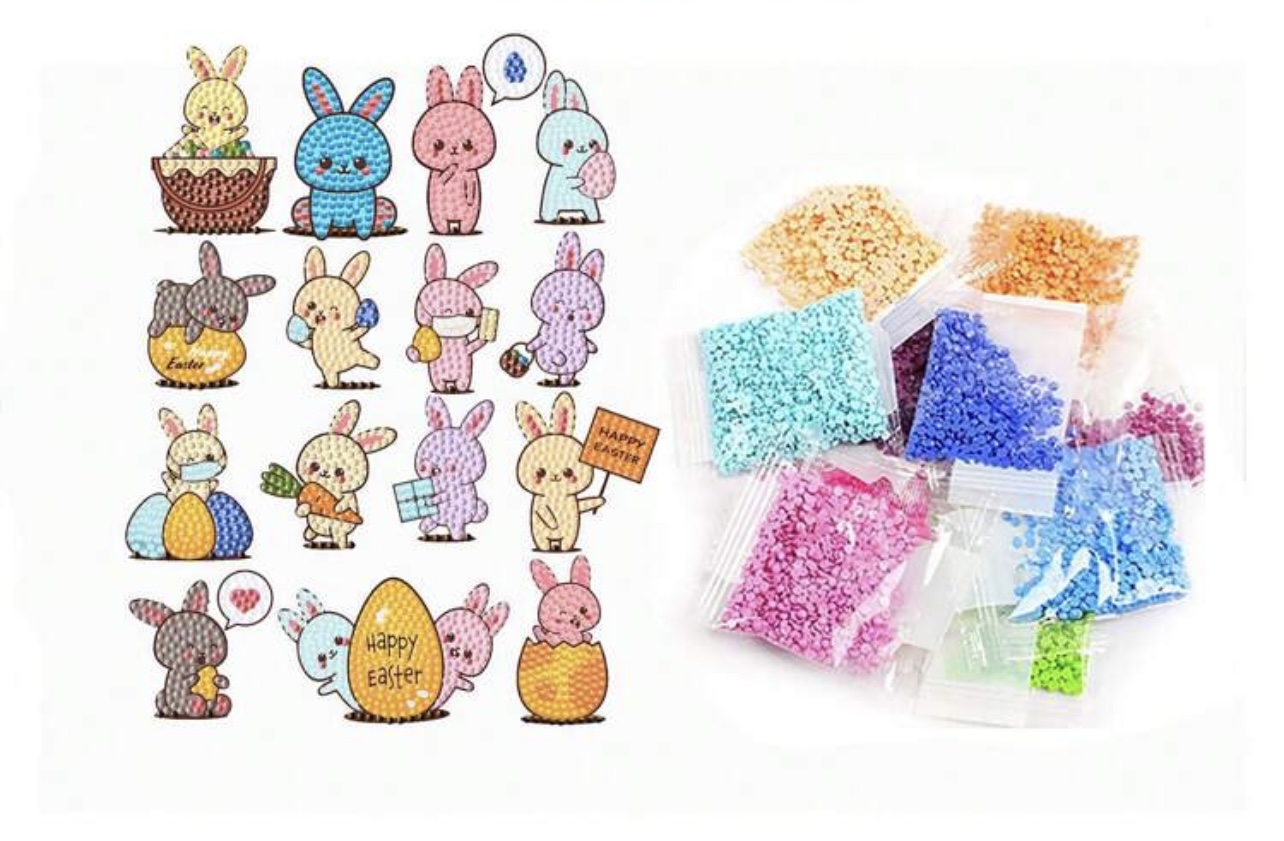 مجموعة فن الرسم الماسي على الملصقات 