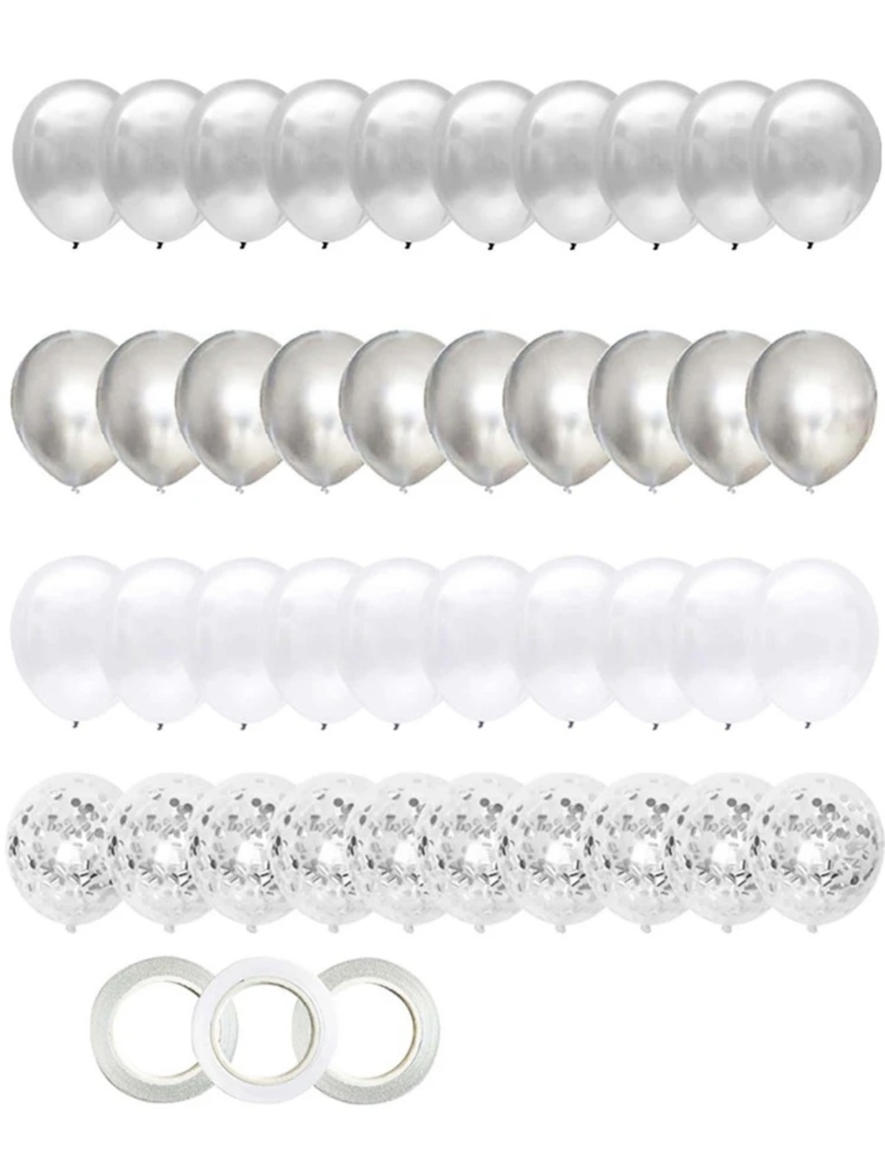 بكج تنسيق حفلات توديع العزوبية بلون الابيض و الفضي