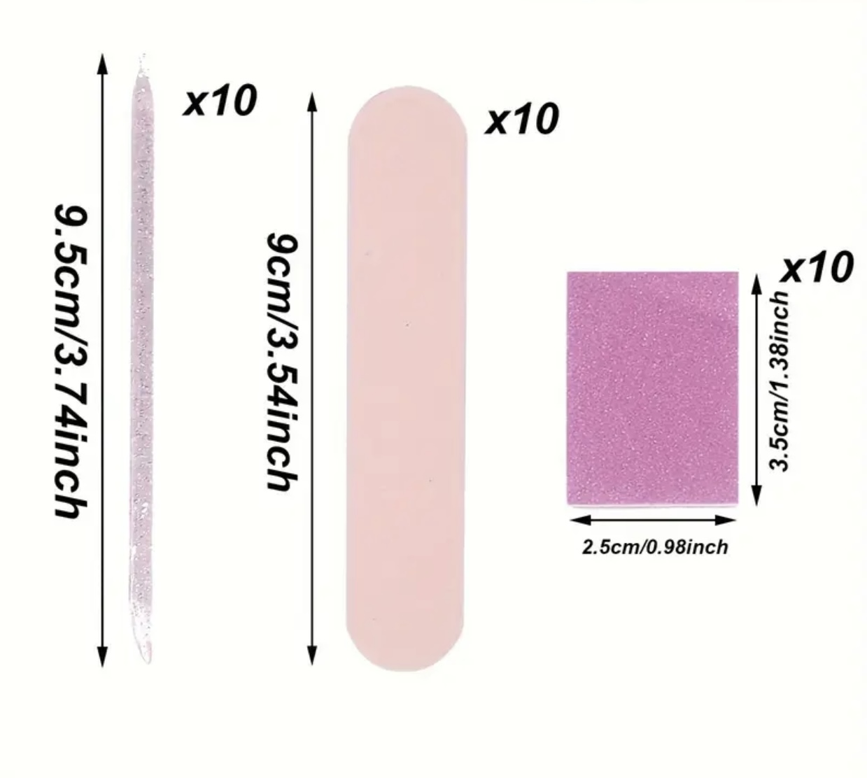 مجموعة العناية بالأظافر  باللون الوردي 