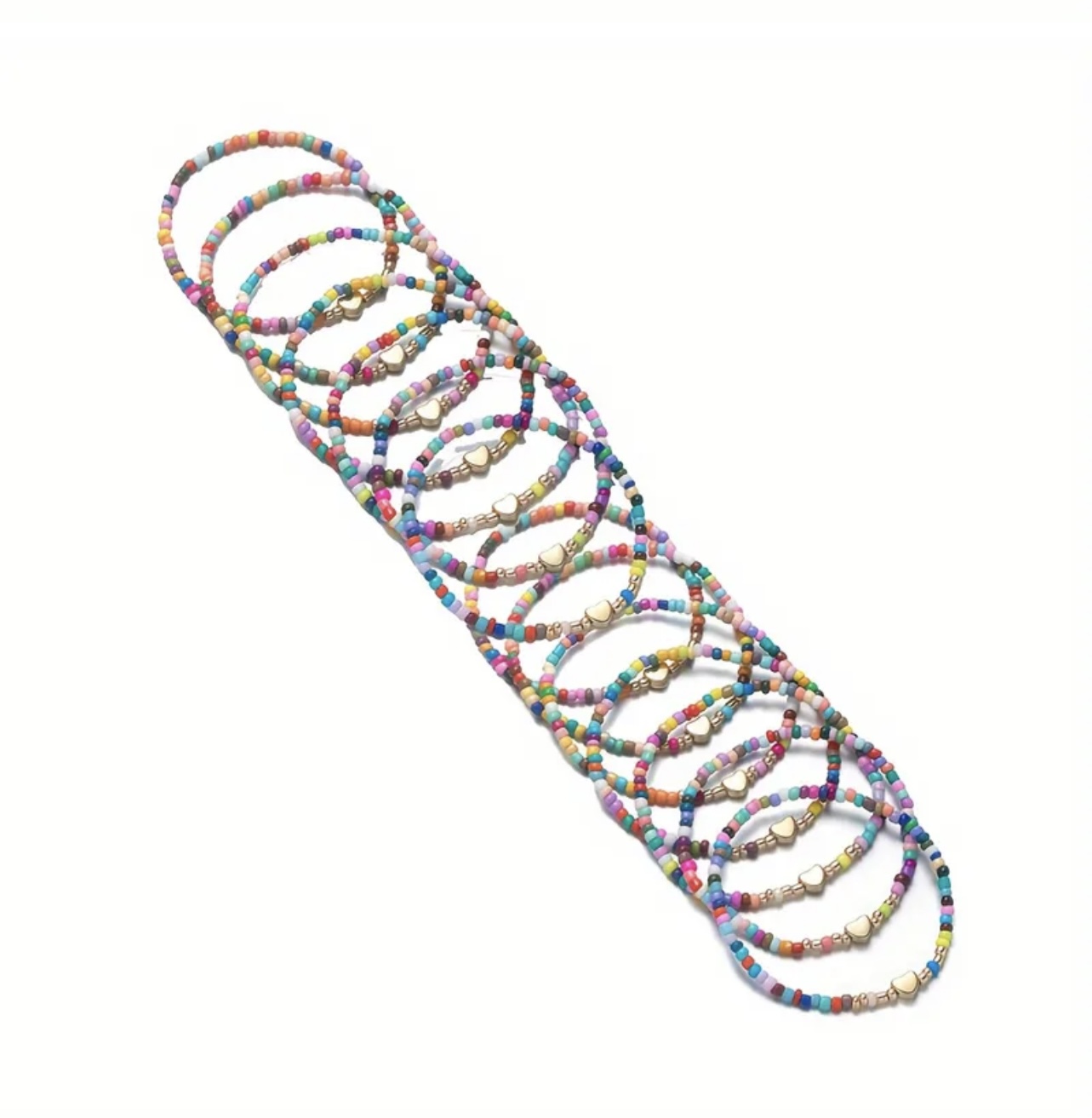 أساور من الخرز الملون 