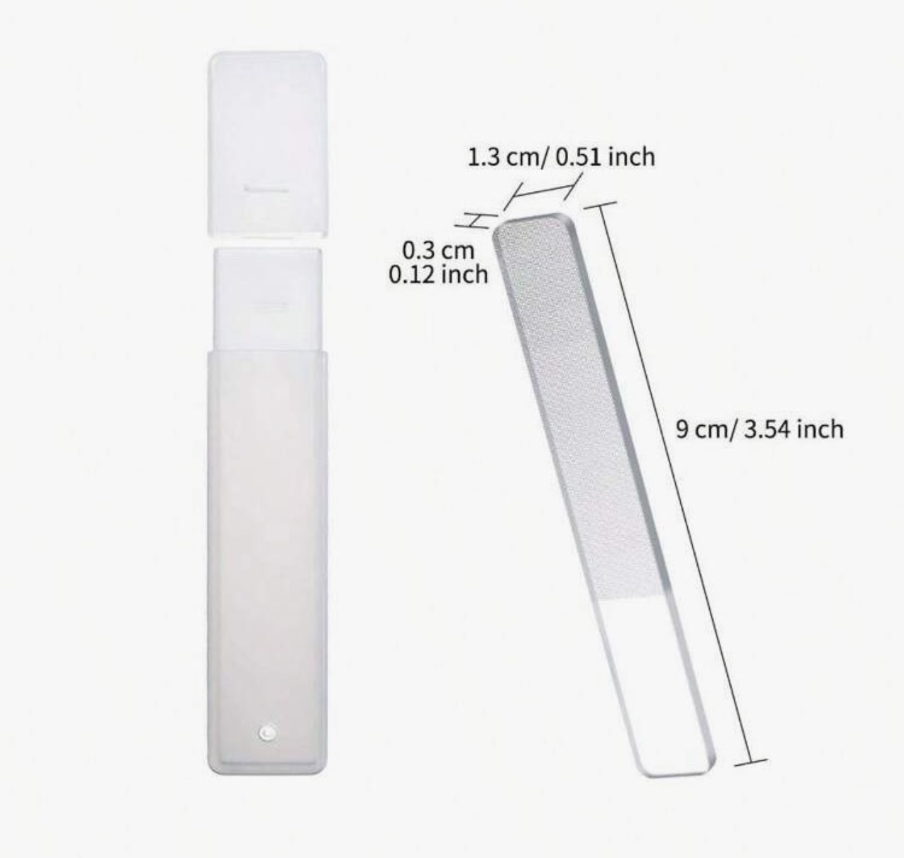 مبرد النانو الزجاجي لبرد و تلميع للأظافر  مع علبة للحفظ