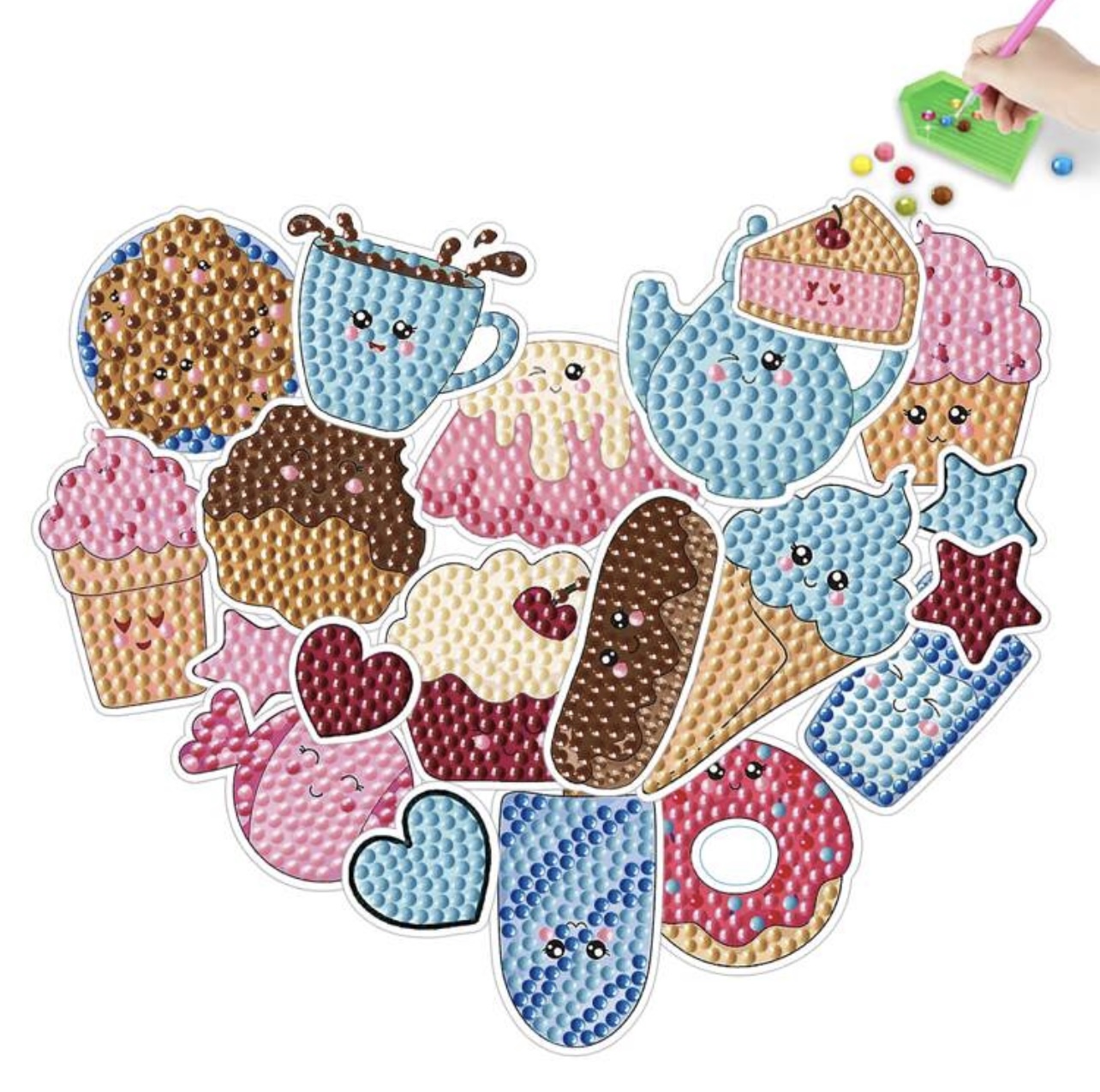 مجموعة فن الرسم الماسي على الملصقات 