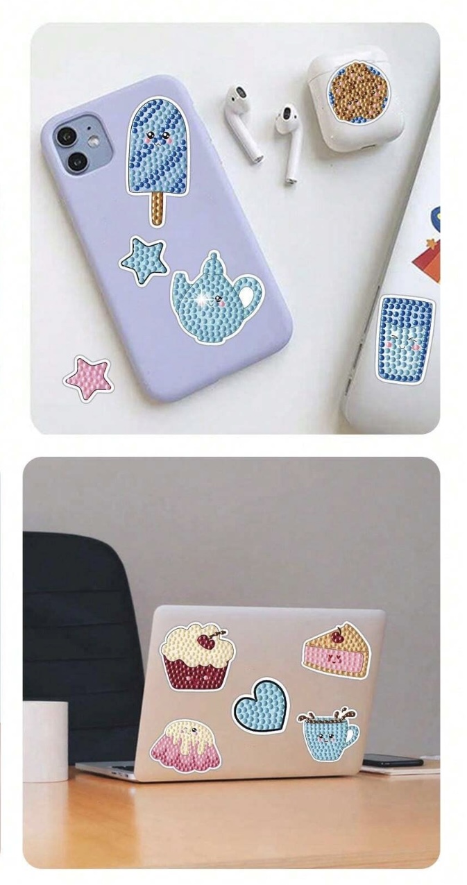 مجموعة فن الرسم الماسي على الملصقات 