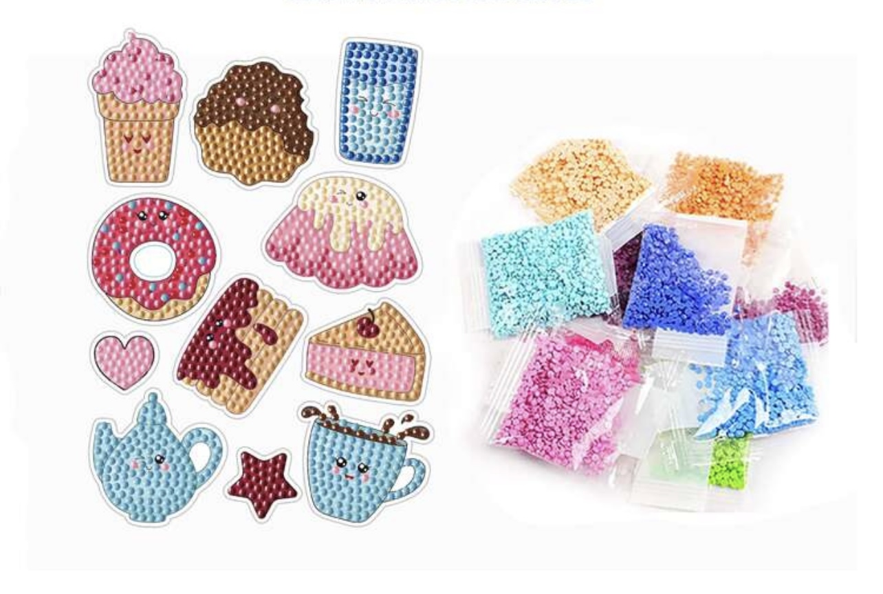 مجموعة فن الرسم الماسي على الملصقات 